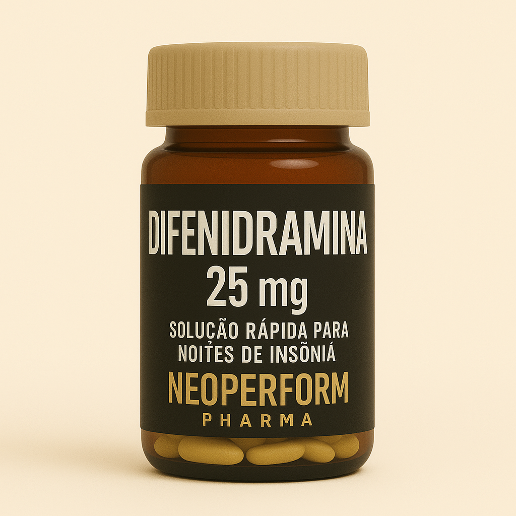 Difenidramina 25mg – Solução Rápida para Noites de Insônia | NeoPerform Pharma